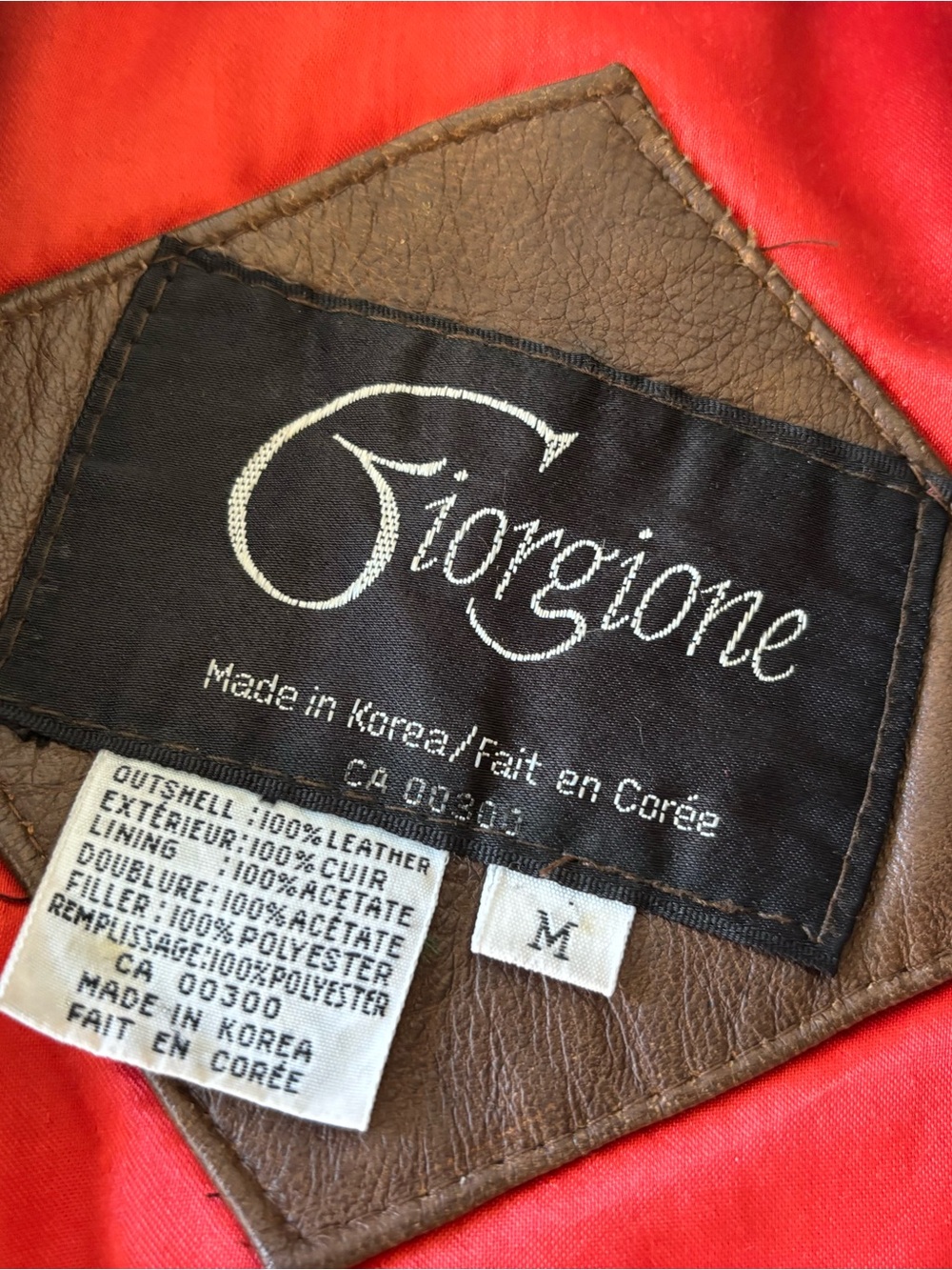 Vintage Men's Brown Leather Bomber Jacket with Red Lining - Picture 3 of 7